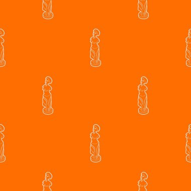 Heykel desen vektör turuncu