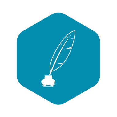 Kalem simgesi, basit tarzı mürekkep