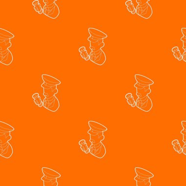 Müze güvenlik görevlisi desen vektör turuncu