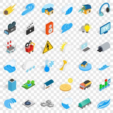 Yoğunluk Icons set, izometrik stili