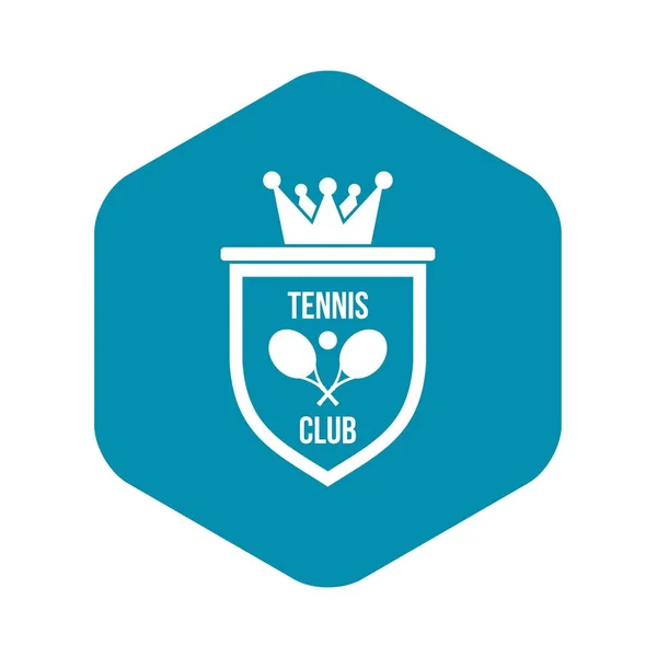 Εθνόσημο του τένις κλαμπ εικονίδιο, απλό στυλ — Διανυσματικό Αρχείο