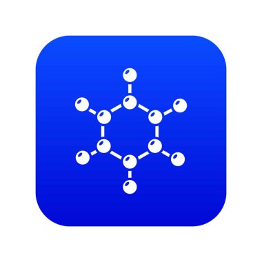 Molekül simgesi, basit siyah stil