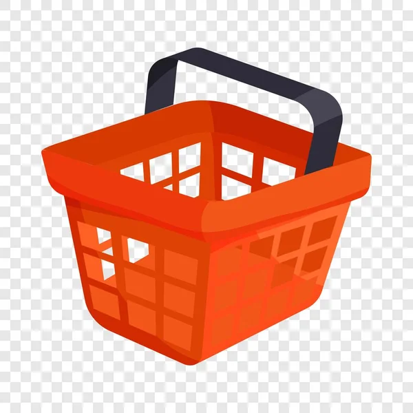 Shopping basket icon, cartoon style — Stock Vector