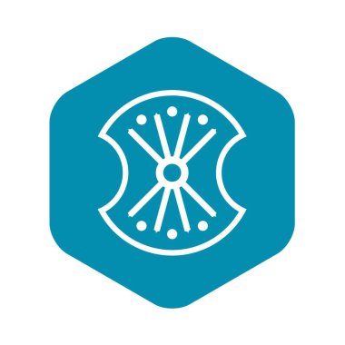 Ahşap kalkan kutsal kişilerin resmi, basit tarzı