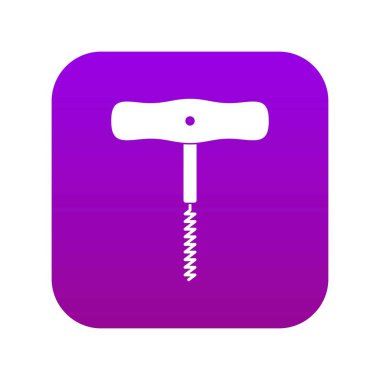 Metal spiral simgesi dijital mor ile Corkscrew