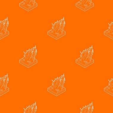 Orman yangın desen vektör turuncu