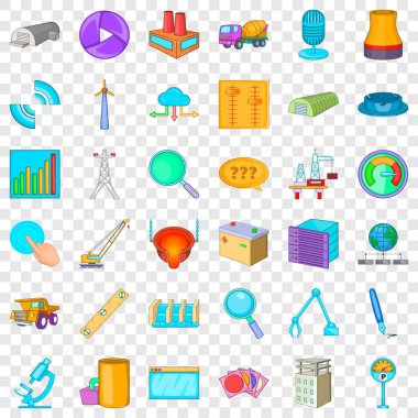 İşadamı Icons set, karikatür tarzı