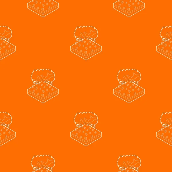 Moln och hagel mönster vektor orange — Stock vektor