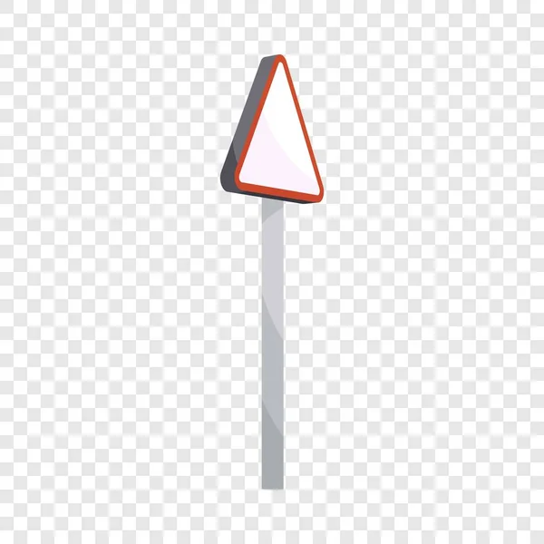 Verkehrszeichendreieck mit rotem Felgensymbol — Stockvektor