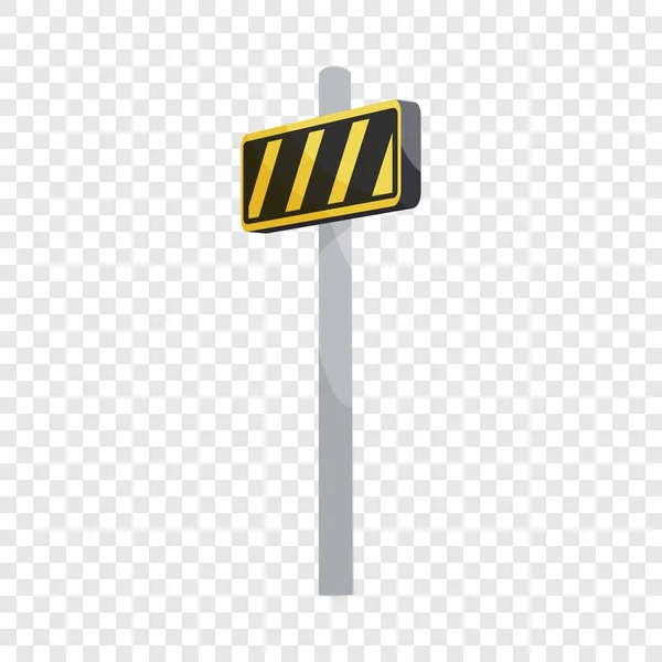 Verkeersbord gele en zwarte strepen pictogram — Stockvector