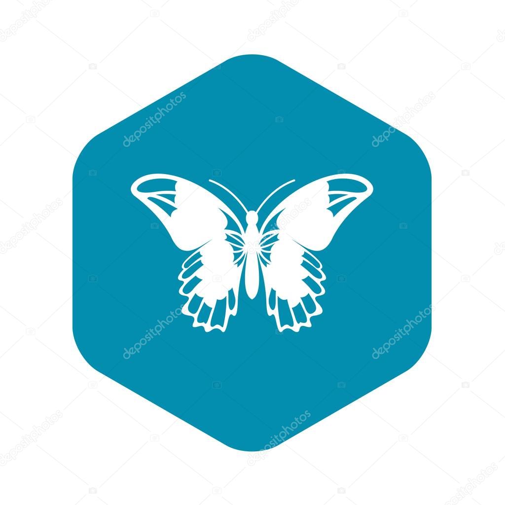 Admiral butterfly icon. Simple illustration of admiral butterfly vector icon for web