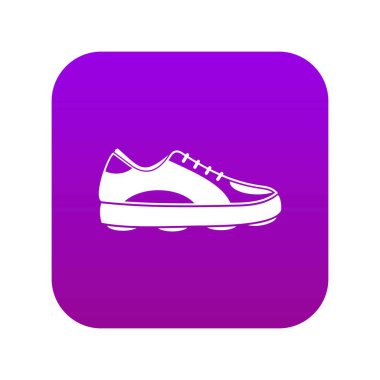 Golf ayakkabı simgesi dijital mor