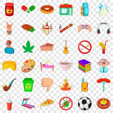 Hap Icons set, karikatür tarzı