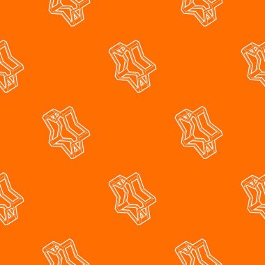 Sivri yıldız deseni vektör turuncu