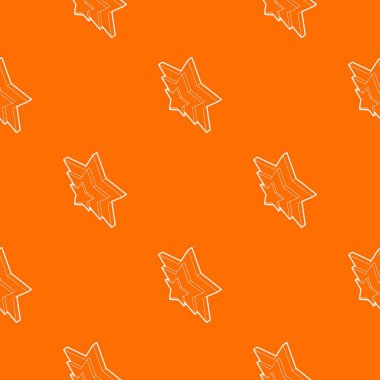Üç yıldız desen vektör turuncu