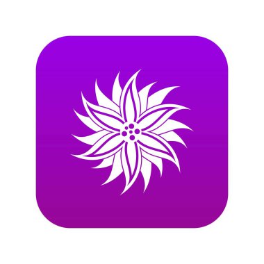 Çiçek simgesi dijital mor