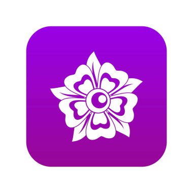 Çiçek simgesi dijital mor
