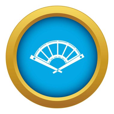 Fan mavi simge vektör izole