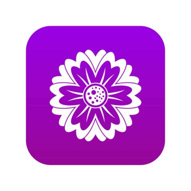 Çiçek simgesi dijital mor