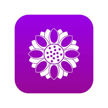 Çiçek simgesi dijital mor