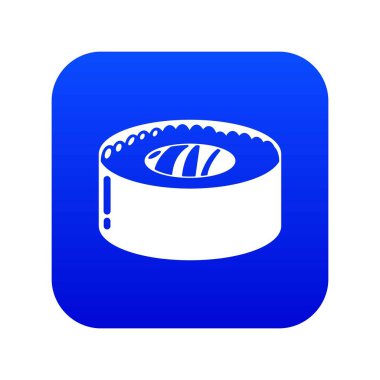 Suşi balık simgesi, basit siyah stil