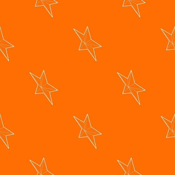 Πέντε μυτερά αστέρια πρότυπο διάνυσμα πορτοκαλί — Διανυσματικό Αρχείο