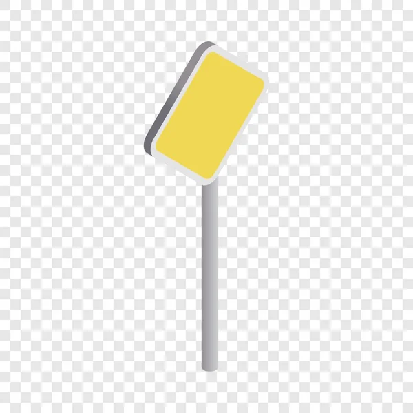 Road sign yellow rhombus icon, isometric 3d style — Stock Vector