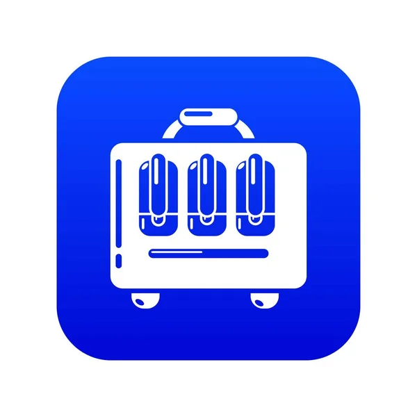 Travel bag design icon, simple black style — Stock Vector
