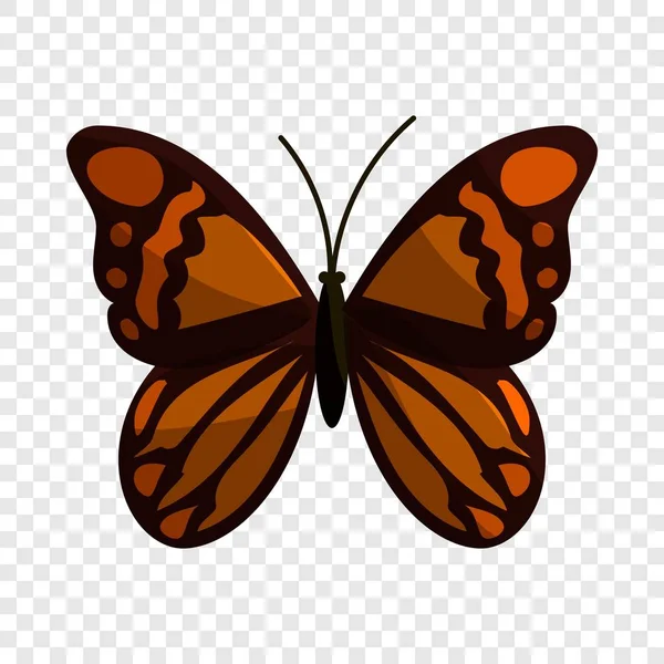 Braune Schmetterling-Ikone, Cartoon-Stil — Stockvektor