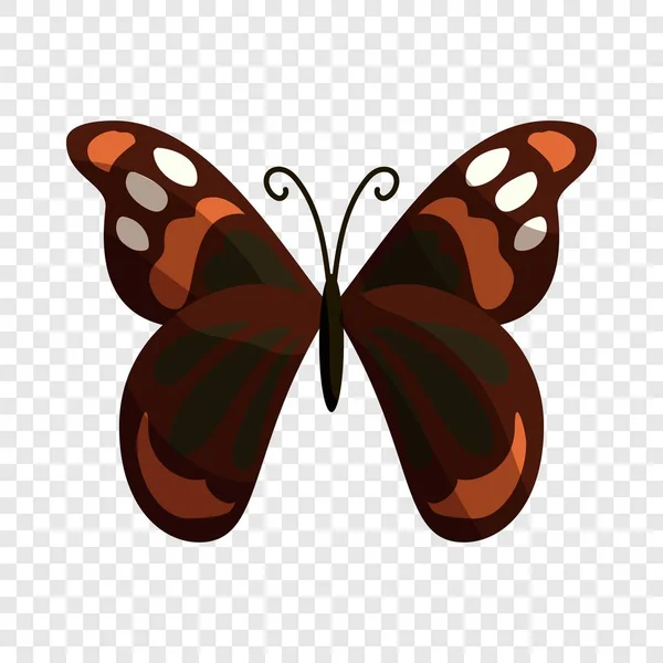 Icône papillon multicolore, style dessin animé — Image vectorielle