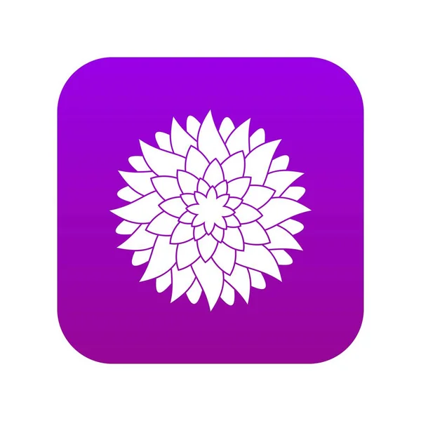 Icône fleur numérique violet — Image vectorielle