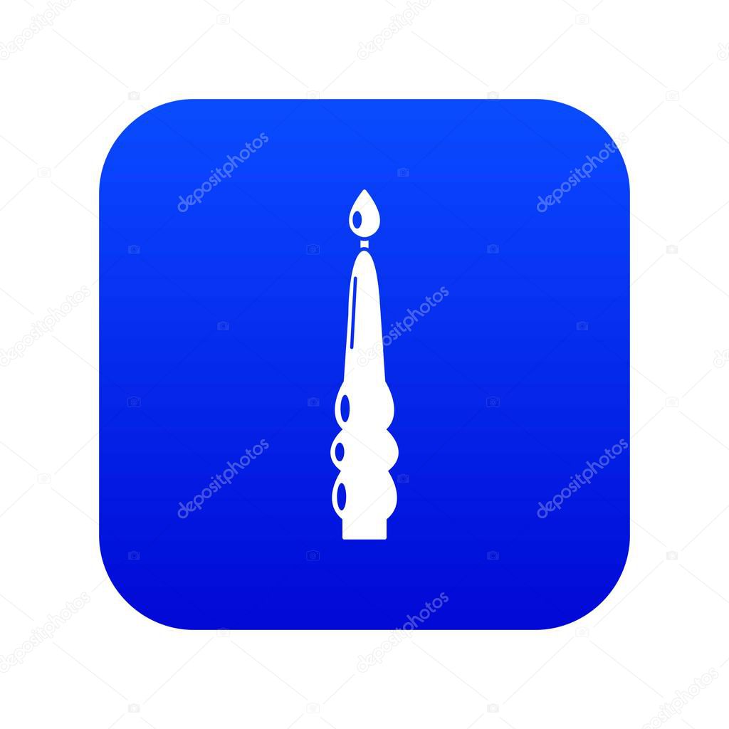 Candle dinner icon, simple black style