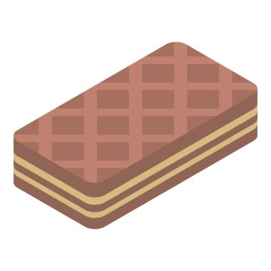 Çikolatalı waffle simgesi, biyometrik stil