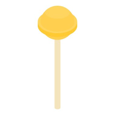 Sarı lolipop simgesi, biyometrik stil