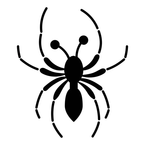 Halloween-Spinnen-Ikone, einfacher Stil — Stockvektor