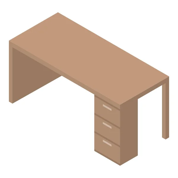Icona tavolo ufficio, stile isometrico — Vettoriale Stock