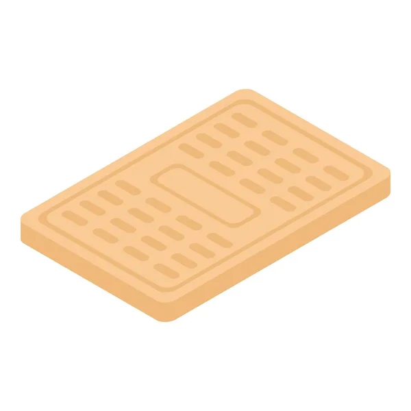 Ikona crackerské sušenku, izometrický styl — Stockový vektor