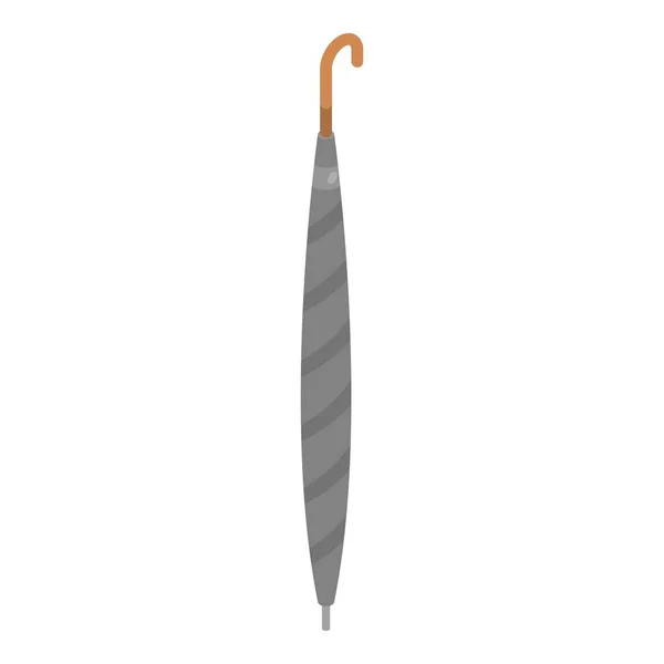 Grå randig paraply ikon, isometrisk stil — Stock vektor