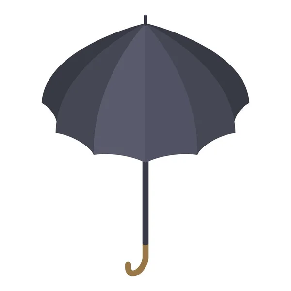 Black umbrella icon, isometric style — Stock Vector