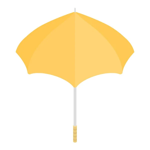 Yellow umbrella icon, isometric style — Stock Vector