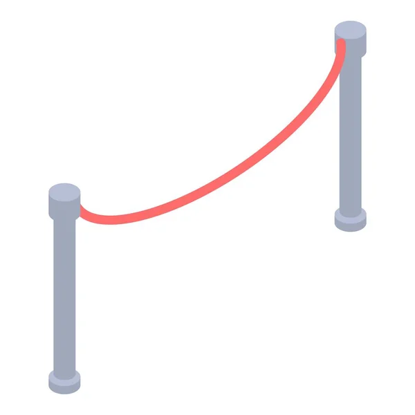 Symbol der roten Barriere, isometrischer Stil — Stockvektor