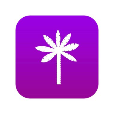 Palmiye ağacı simgesi dijital mor