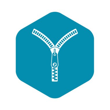 Kilit simgesi, basit tarzı ile fermuar