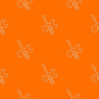 Cıvata sürücü deseni vektör turuncu