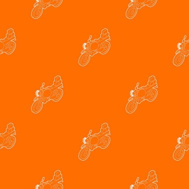 Kargo desen vektör turuncu ile Motosiklet