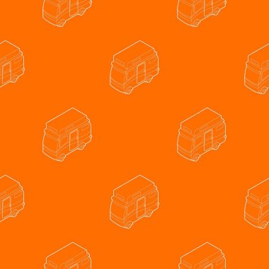 Camper van desen vektör turuncu