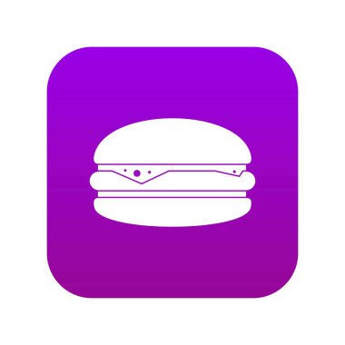 Burger simgesi dijital mor