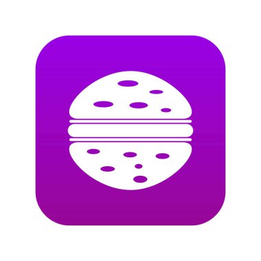 Burger simgesi dijital mor