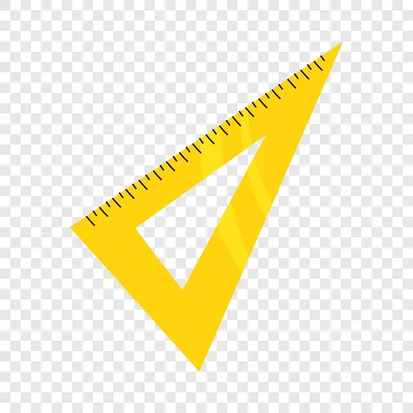 Wooden triangle icon, cartoon style — Stock Vector