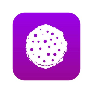 Pirzola simgesi dijital mor